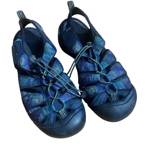 Keen Other - Keen Men’s Sandals Blue & Black Print Preowned Sz 11